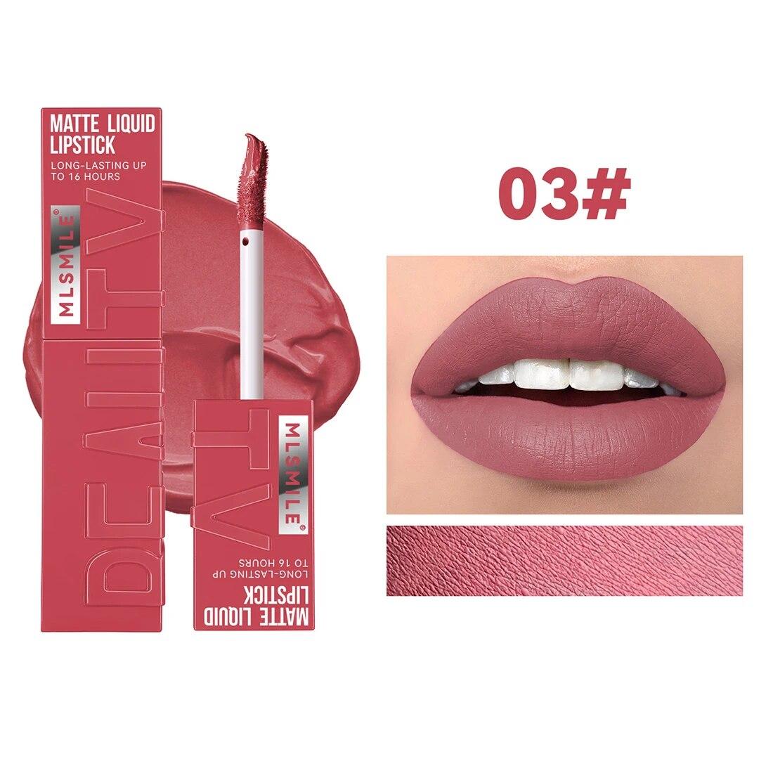 Matte Lip Glaze, nicht verblassender flüssiger Lippenstift, wasserdichter Lipgloss, Damen-Lippen-Make-up, Lip Glaze Cosmetics von Joom DACH