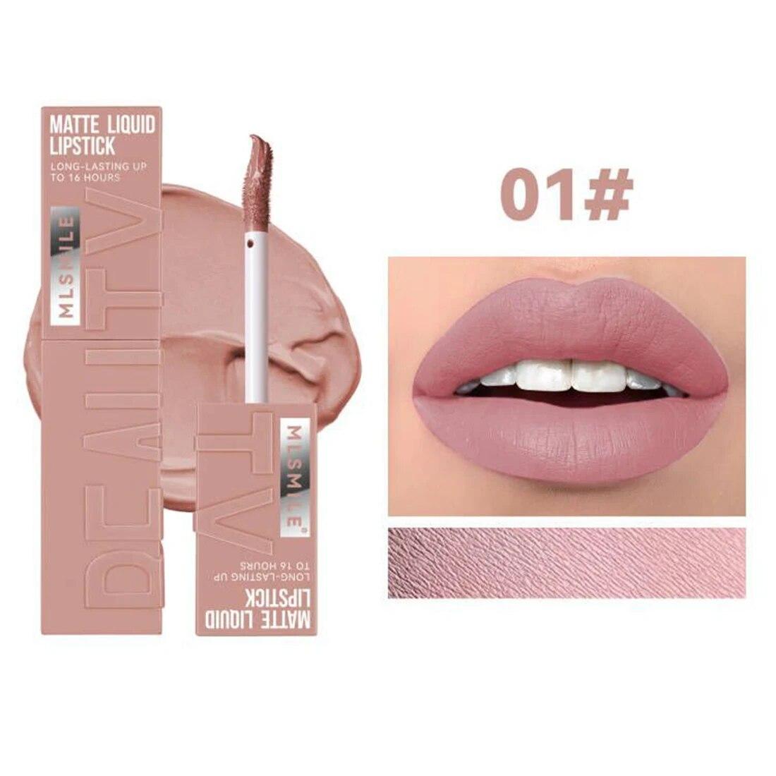 Matte Lip Glaze, nicht verblassender flüssiger Lippenstift, wasserdichter Lipgloss, Damen-Lippen-Make-up, Lip Glaze Cosmetics von Joom DACH