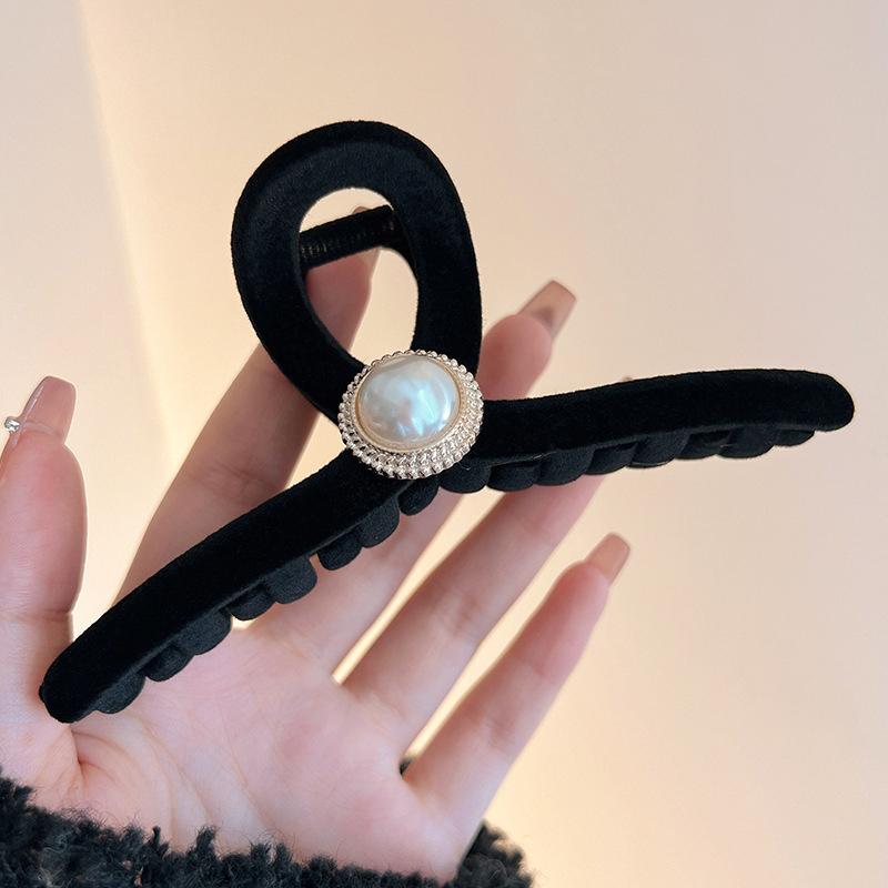 Matte schwarze Haarspange für Frauen, elegante Haarspangen, große Haarklammern von Joom DACH