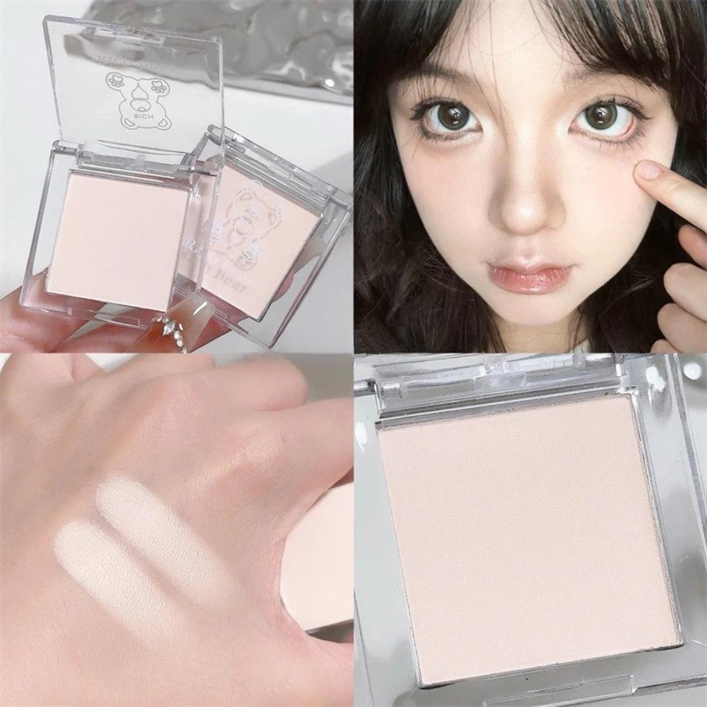 Mattes Highlighter-Puder in Weiß-Natur 3D Aufhellender Lidschatten Langhaftende Augen-Make-up-Palette Hellt das Gesicht auf Hochglanz von Joom DACH