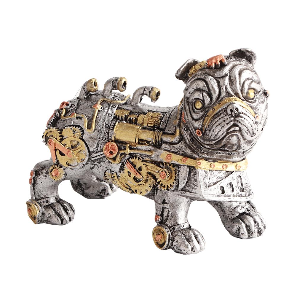 Mechanischer Punk Hund Kunstharz Handwerk Steampunk Bulldogge Hund Kunstharz Statue Desktop Fenster Dekoration Zuhause von Joom DACH