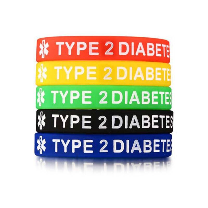 Medizinisches Notfall-Alarm-ID-Armband, Silikon-Armband für Männer und Frauen, Unisex, 5 Stück/Großpackung, Gesundheitsalarm-Armband, 19,1 cm (7,5 Zoll) 2 von Joom DACH