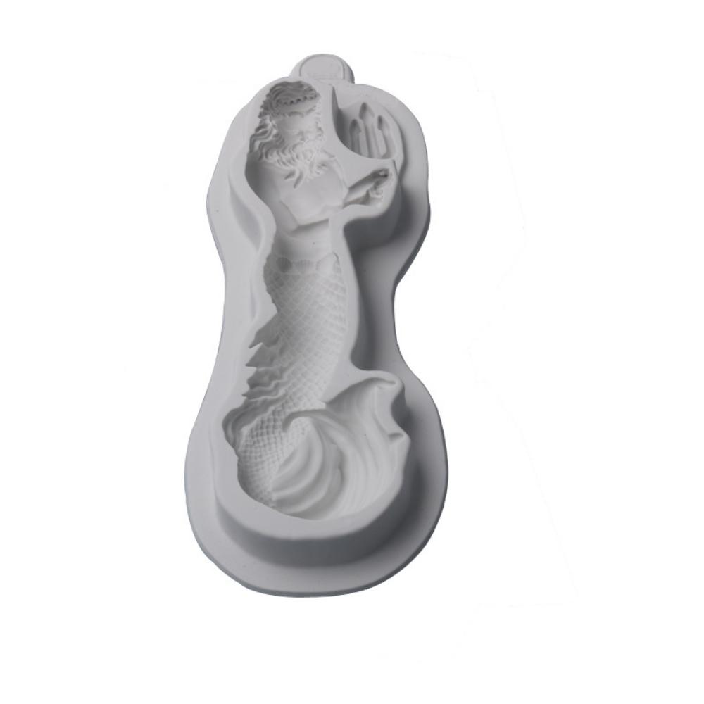 Meeresfigur, Messer und Gabel, Fondantform, Silikon, Trockenform, Schokolade, DIY-Kuchendekoration weiß von Joom DACH