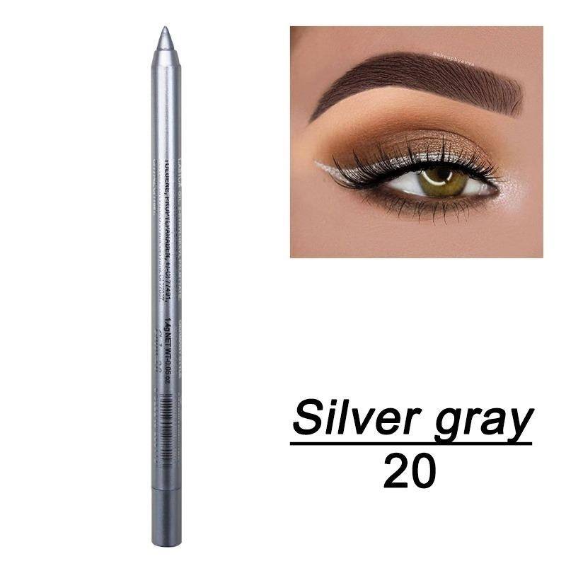 Mehrfarbiger Gel-Eyeliner, 4-in-1, farbiger Eyeliner, Lidschatten und Augenbrauenstift, wasserfest und langlebig 2PCS grau von Joom DACH