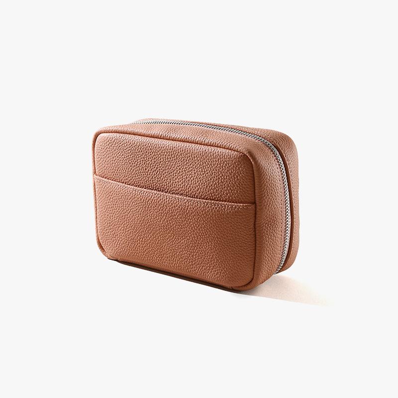 Mehrlagige Kosmetiktasche für Damen aus Leder, High-End Damen-Aufbewahrungstasche, Tragbare Pendler-Damen-Tasche mit großem Fassungsvermögen No specification von Joom DACH