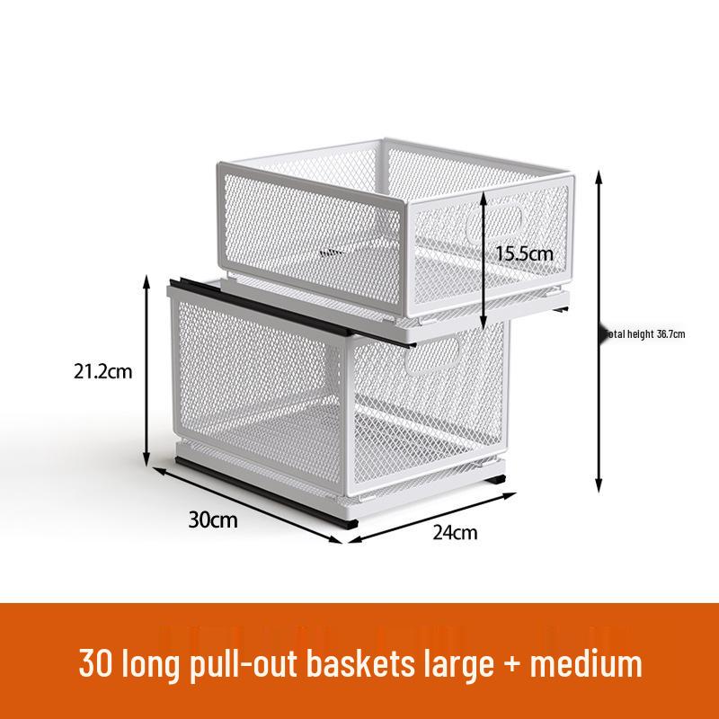 Mehrschichtiger Ausziehbarer Küchenaufbewahrungskorb für Snacks, Gewürze und Gläser von Joom DACH