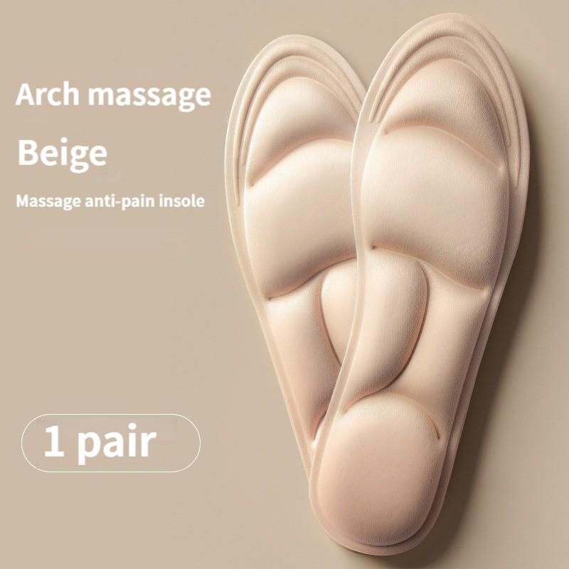Memory Foam 5D Sport Einlegesohlen für Schuhe Männer Frauen Deodorant Atmungsaktive Kissen Laufende Einlegesohlen Für Fußpflege Orthopädische Einlegesohle 37-38 beige von Joom DACH