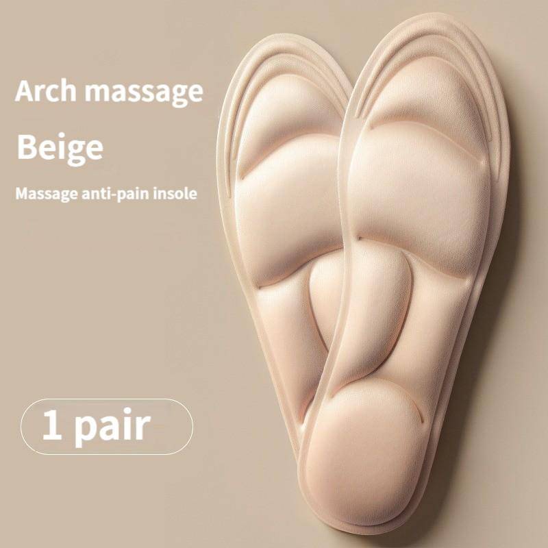 Memory Foam 5D Sport Einlegesohlen für Schuhe Männer Frauen Deodorant Atmungsaktive Kissen Laufende Einlegesohlen Für Fußpflege Orthopädische Einlegesohle 37-38 beige von Joom DACH