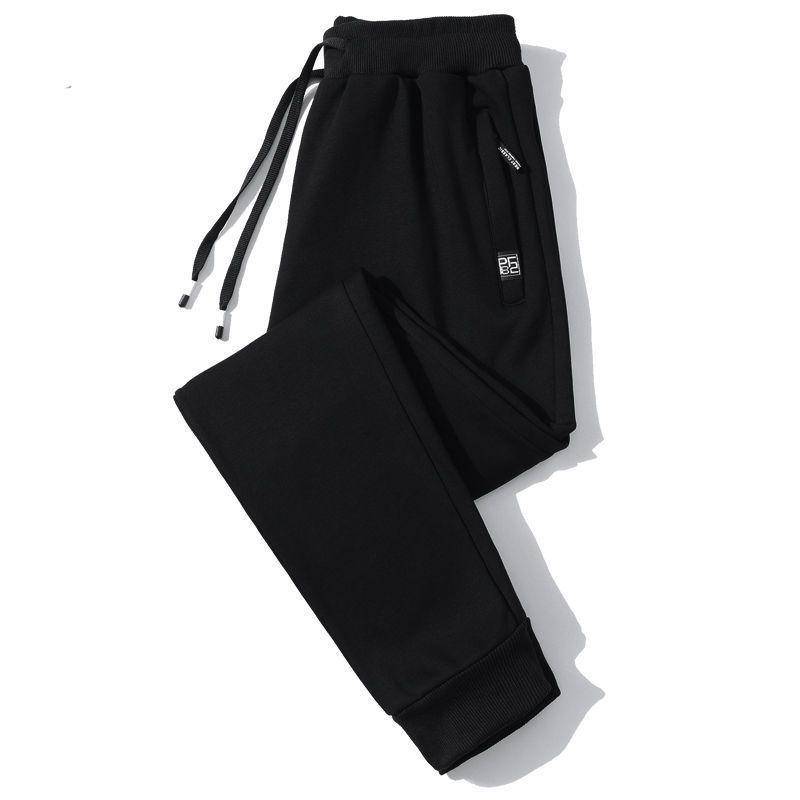 Herren Herbst/Winter Verdickte Baumwolle Straight-Leg Sweatpants - Lockere Passform, Übergröße, Freizeithose 2XL von Joom DACH