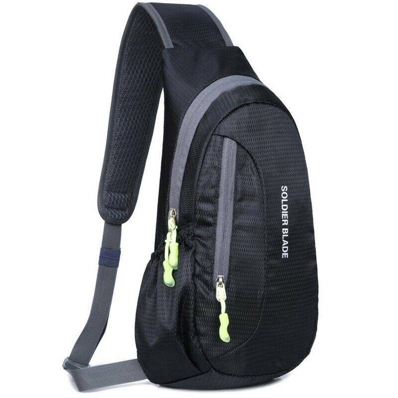 Herren Brusttasche Umhängetasche Crossbody Rucksack Outdoor Sport Reise Messenger Langlebig KTY schwarz von Joom DACH