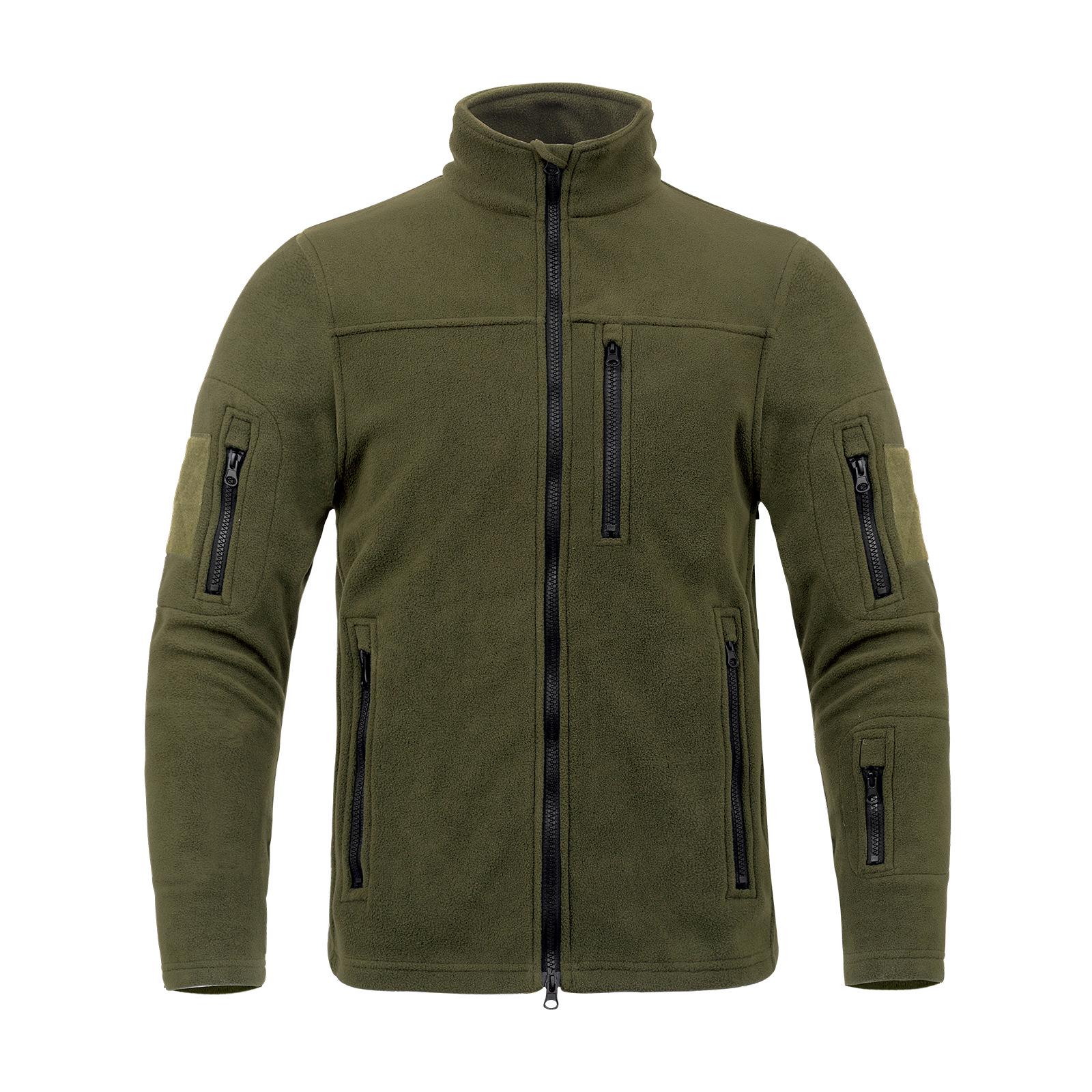 Herren Taktische Fleecejacke für Outdoor-Sportarten - Warm, Langärmlig, Reißverschluss, Ideal für Herbst- und Winterbergsteigen 3XL armee grüne von Joom DACH