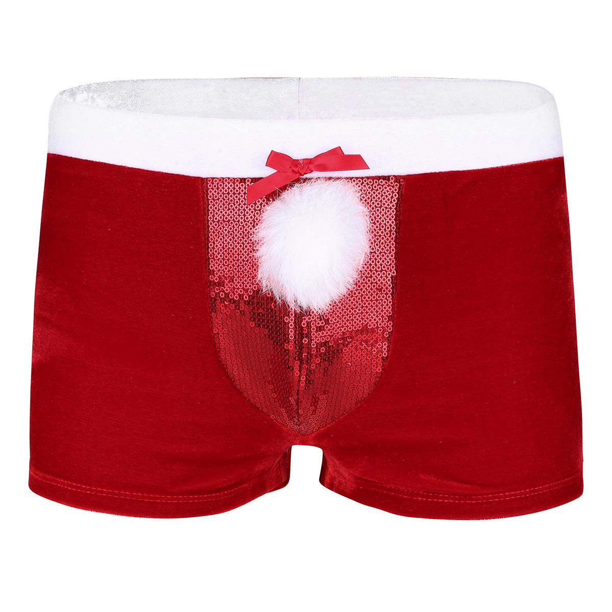 Herren Samt Weihnachten Feiertag Boxershorts Festliches Unterwäsche Set Weiche Bequeme Unterhosen XL von Joom DACH