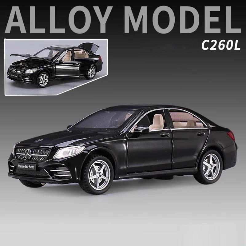 Mercedes Benz C260L Simulation Diecast & Spielzeugfahrzeuge Geräusche & Licht Rückzugauto 1:32 Legierungsmodell-Geschenke für Kinder von Joom DACH