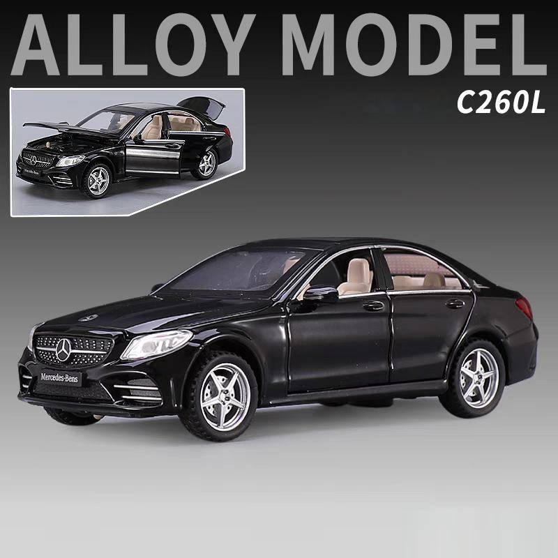 Mercedes Benz C260L Simulation Diecast & Spielzeugfahrzeuge Geräusche & Licht Rückzugauto 1:32 Legierungsmodell-Geschenke für Kinder von Joom DACH