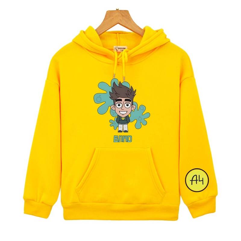Merch A4 VladA4 Print Hoodies Kawaii Cartoon Grafik Kinder Sweatshirt Langarm Jungen und Mädchen Pullover Kapuzenoberteile Niedlich 160 gelb von Joom DACH