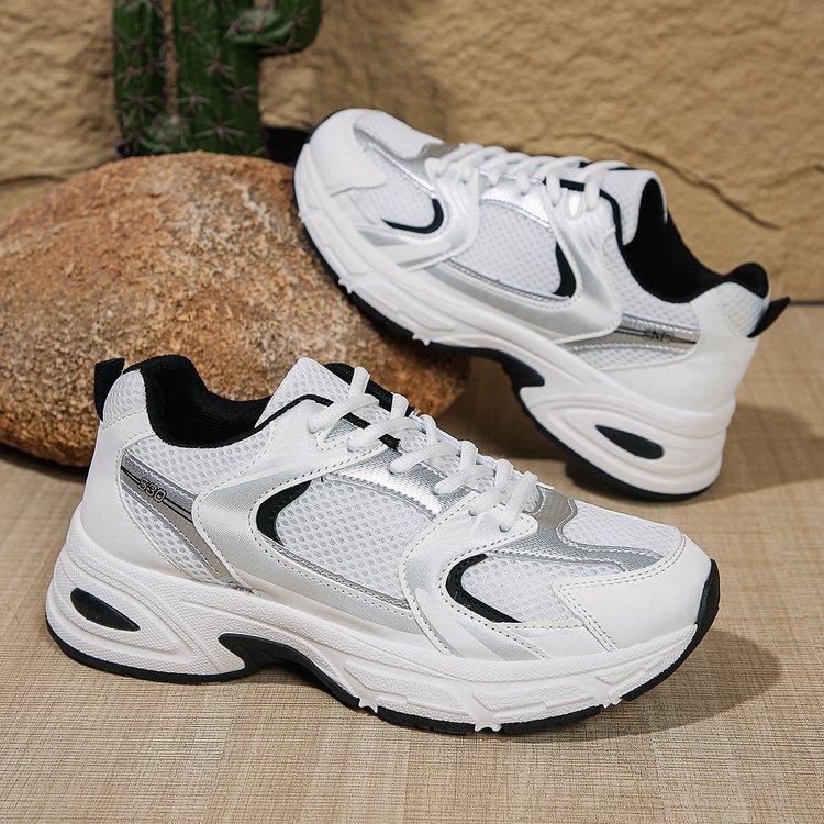 Mesh Sportschuh Sind Lässig Laufen Runde Zehenpartie Sport Damen Atmungsaktiv Leicht Bequem Niedrig Schnürschuhe für Outdoor Wandern 45 von Joom DACH