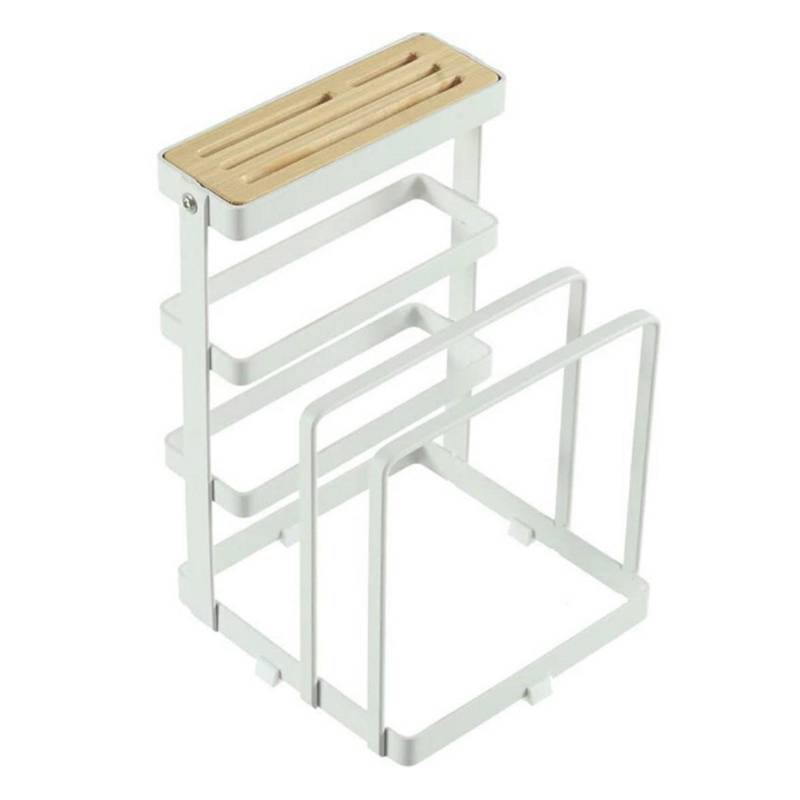 Messer Schneidebrett Halter Multifunktionaler Topfdeckel Messerblock Schneidebrett Organizer für Küche von Joom DACH