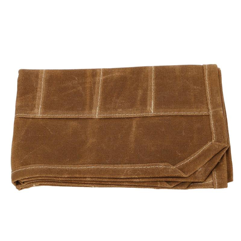 Messerrolle aus gewachster Leinwand 7 Fächer Professionelle faltbare Kochmesser-Rolltasche für Camping, Grillen von Joom DACH