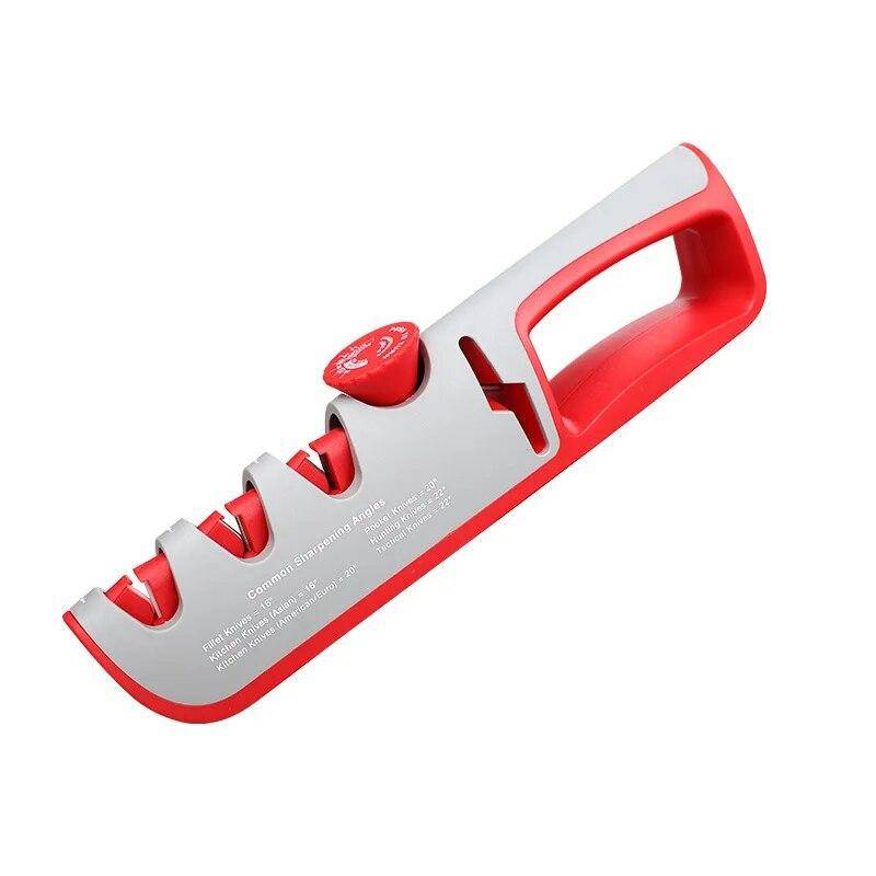 Messerschärfer, Winkel verstellbar, 4 Stufen, Scheren-Schleifstein, professionelle Küchenschleifer, Messer, Schleifstein-Schärfwerkzeug sharpener weiß von Joom DACH