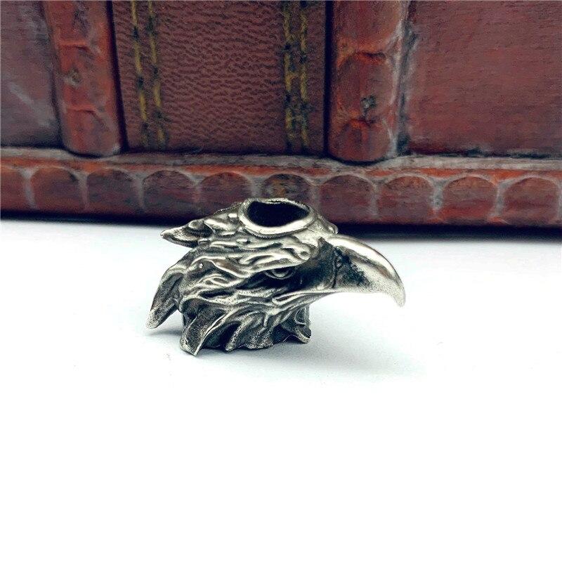 Messing Adler Kopf Messer Perle Anhänger Auto Schlüsselanhänger Outdoor EDC Werkzeug Regenschirm Seil Perle Hängen Schmuck DIY Paracord Lanyard geschenk messing von Joom DACH