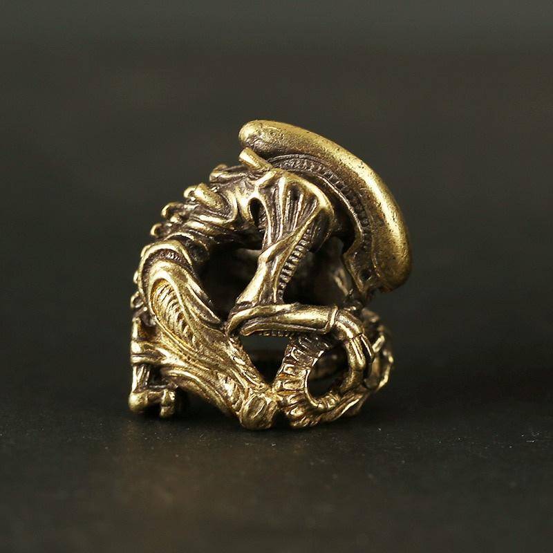 Messing Figuren Messer Perle handgemachte gewebt Lanyard DIY Schlüsselanhänger Anhänger Schmuck Zubehör EDC Outdoor-Tool Paracord hängen 1pcs von Joom DACH