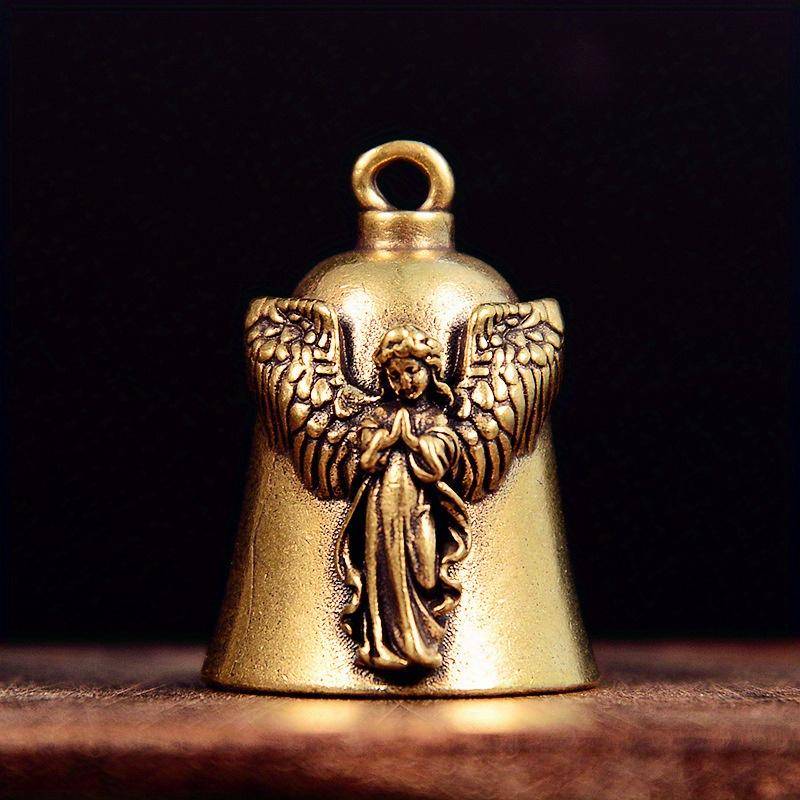 Messing Kleine Glocke Engel Glocke Kupfer Auto Schlüsselanhänger Zubehör und Ornamente Glücksschmuck Herren Motorradzubehör Geschenk 1pc von Joom DACH