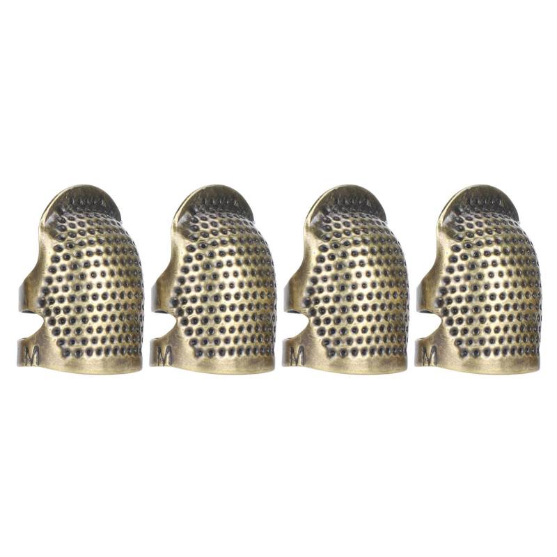 Messing Nähen Fingertip Fingerhut Einstellbare Anti-Rutsch Finger Protector für Daumen Zeigefinger(016 ( M von Joom DACH