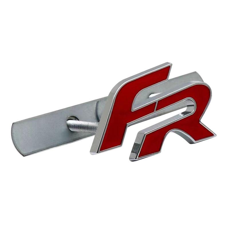 Metall 3D FR Auto Kühlergrill Abzeichen Karosserie Emblem Aufkleber Aufkleber für Leon FR+ Cupra Ibiza Altea Exeo Formula Racing Styling Autozubehör 2#Front Grille Badge von Joom DACH