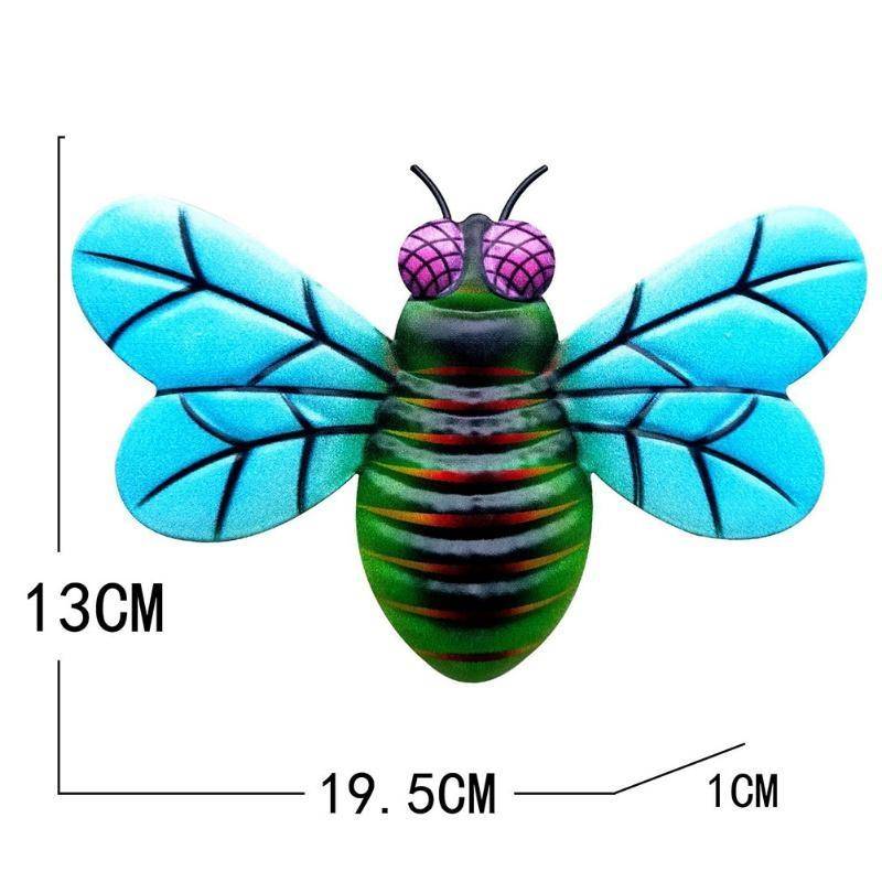 Metall Biene Wandkunst Hängende Skulpturen Ornamente Zuhause Hinterhof Garten Hof Eisen Kunst Biene Indoor Outdoor Dekorationen Statue blau von Joom DACH