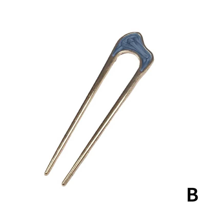 Metall Haarnadel Moderne Gabel Haarstab U-förmige Haarnadel Chinesischer Stil Haarschmuck Damen Haarspangen von Joom DACH