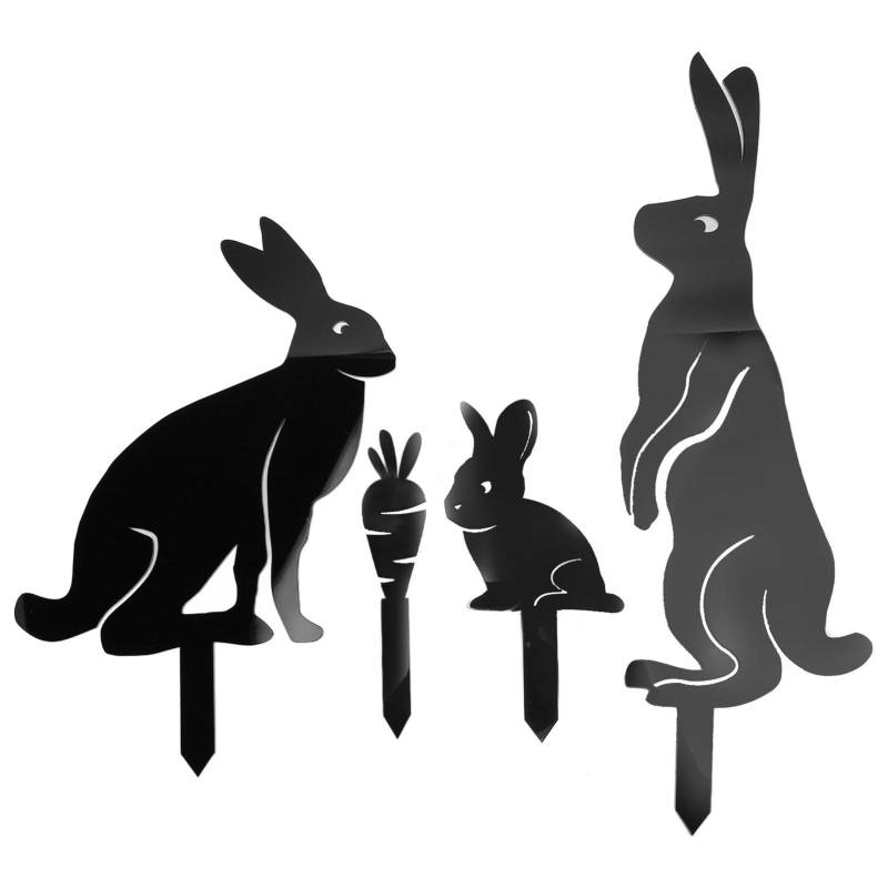 Metall Hasenstecker Häschen Tier Karotte Garten Dekorative Statue Wasserdicht Hof Rasen Hof von Joom DACH