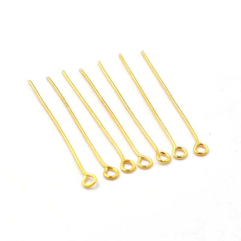 Metall Ösenkopf Stecknadeln Perlen Zubehör für Schmuckherstellung Armband Zubehör Ohrring Rohlinge DIY 18mm 200PCS gold Metall Ösenkopf Stecknadeln Perlen Zubehör für Schmuckherstellung Armband Zubehör Ohrring Rohlinge DIY 18mm 200PCS gold von Joom DACH