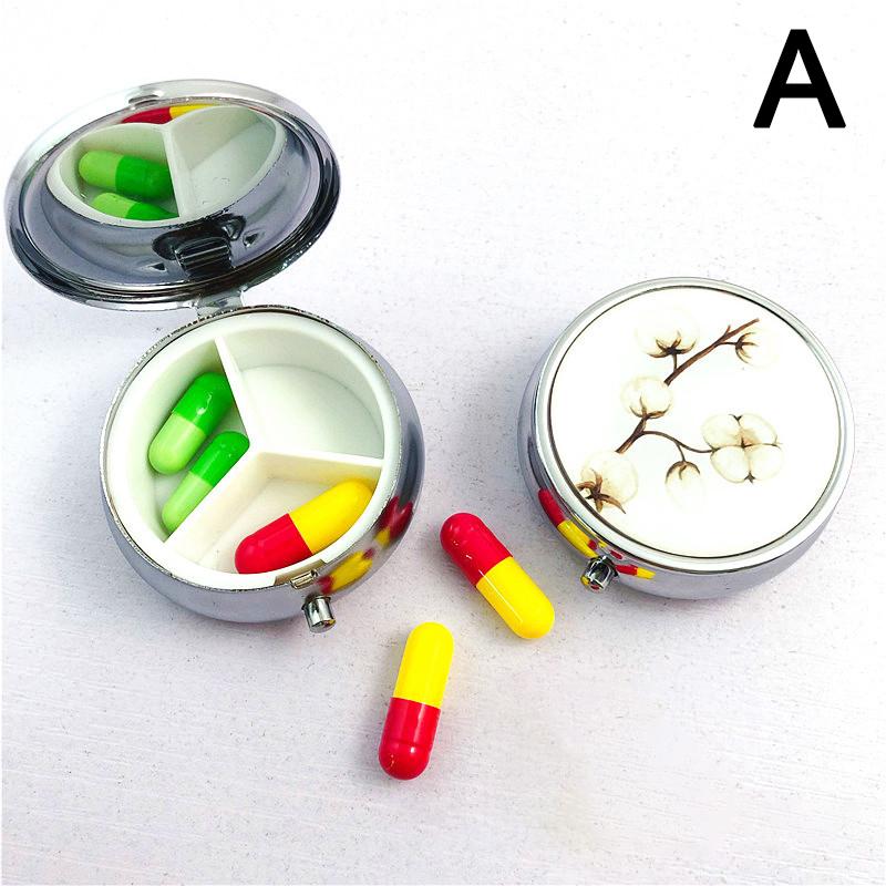 Metall-Pillendosen, runde Pillendosen aus Edelstahl, Medikamenten-Organizer, Behälter, Medizin-Etui, Splitter, Pillen-Süßigkeitsbox Metall-Pillendosen, runde Pillendosen aus Edelstahl, Medikamenten-Organizer, Behälter, Medizin-Etui, Splitter, Pillen-Süßigkeitsbox von Joom DACH