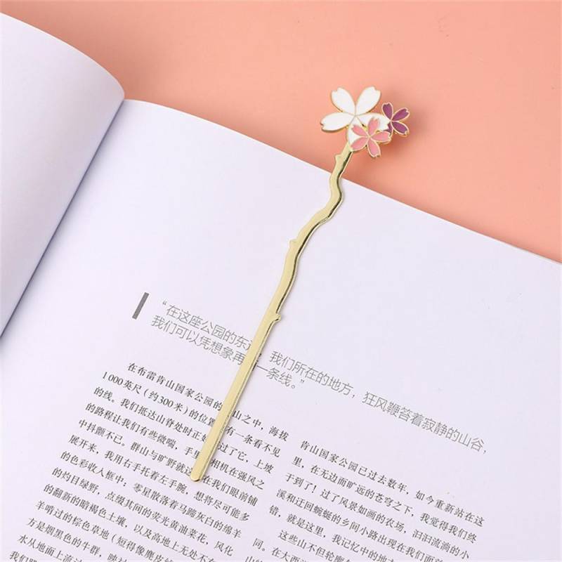 Metall Sakura Lesezeichen Kreative Blume Lesezeichen Lesezeichen Lesen Assistent Buch Unterstützung Schöne Schreibwaren Schule Büro Suppl weiß von Joom DACH