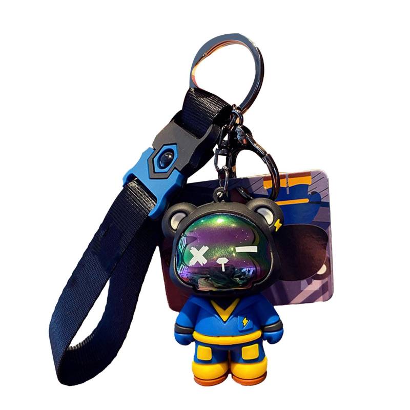 Metall Schlüsselanhänger Niedlich Bärenförmig Buchstabenaufdruck Riemen Modische Schlüsselringe für Männer Frauen Handwerker von Joom DACH