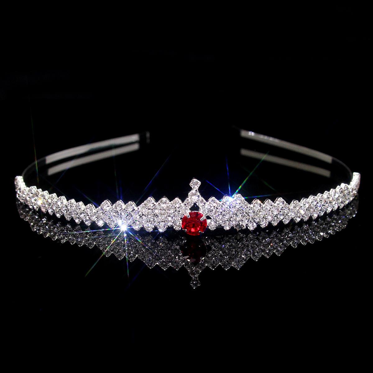 Metall Strass Stirnband Kinder Prinzessin Gala Leistung Stirnband Braut Krone Kopfbedeckung Legierung Schmuck von Joom DACH