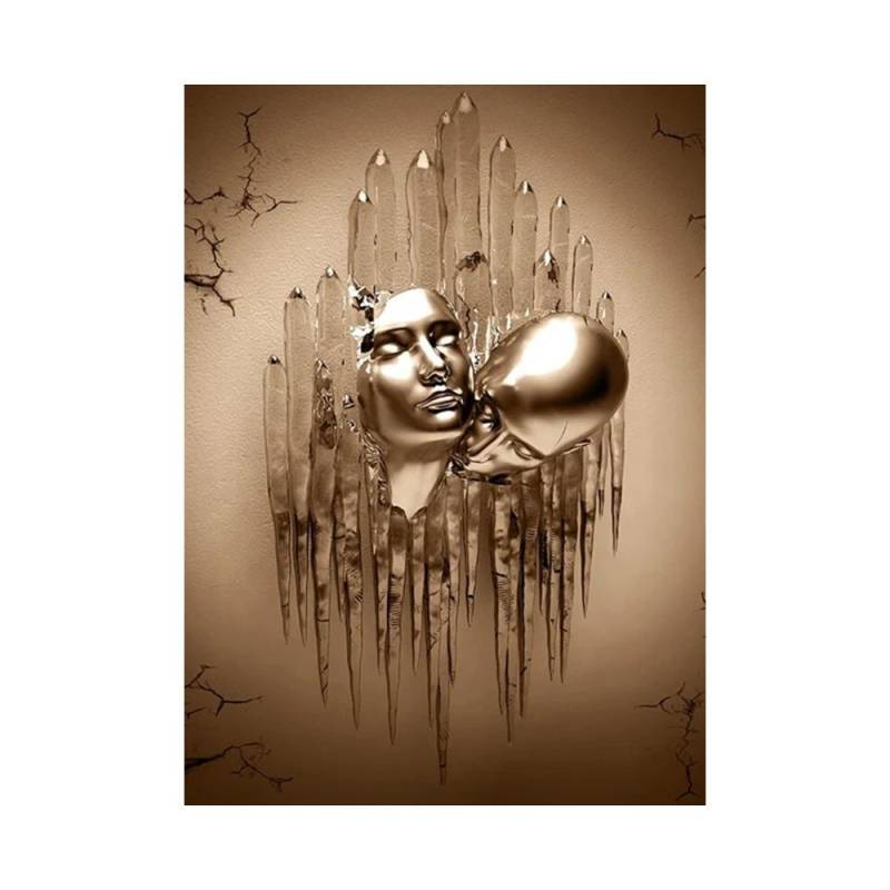 Metallfigur Statue Kunst Poster Hochauflösender Druck Leinwandmalerei Drucke Paar Skulptur Wohnzimmer Heimdekor Bild 50x75cm von Joom DACH