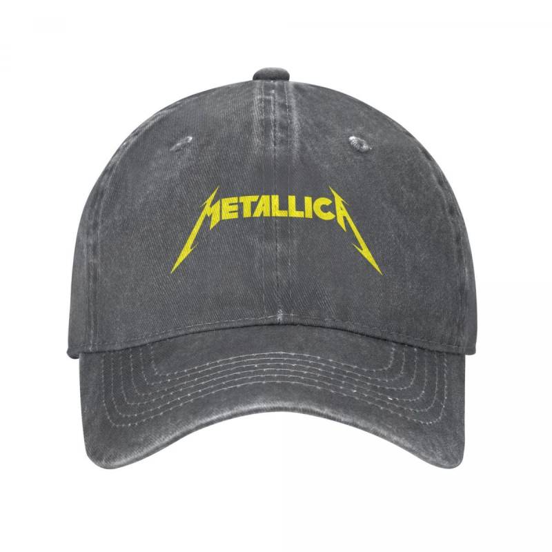 Metallicas Caps Heavy Metal Band Trucker Hats Stuff Vintage Distressed Washed Snapback Hut für Unisex Frauen verstellbar One Size von Joom DACH