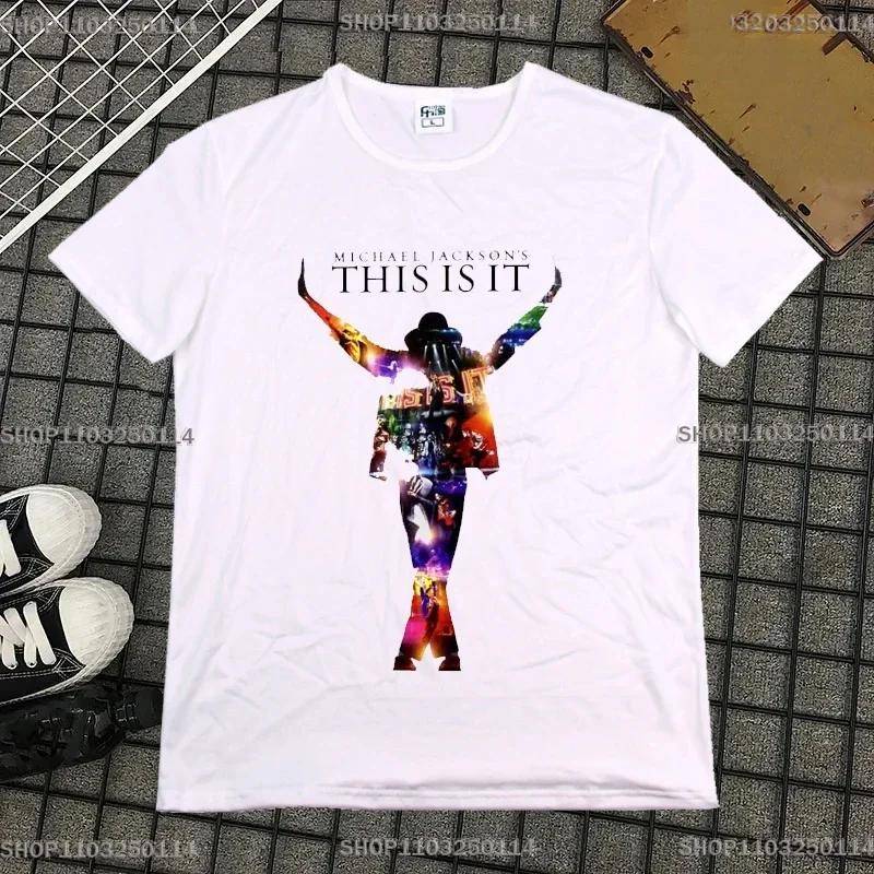 Michael Jackson T-Shirt Design Custom Aldult Teen Unisex Digitaldruck T-Shirts Lustige Kunst Streetwear Cartoon T-Shirt L von Joom DACH