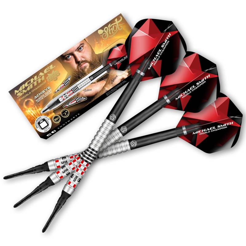Michael Smith Achieve Center Weight Tungsten Professionelles Wurfpfeile-Set mit weicher Spitze, professionelles Design, hergestellt in Neuseeland, Dart Flight, Damen und Herren Michael Smith Achieve Center Weight Tungsten Professionelles Wurfpfeile-Set mit weicher Spitze, professionelles Design, hergestellt in Neuseeland, Dart Flight, Damen und Herren von Joom DACH