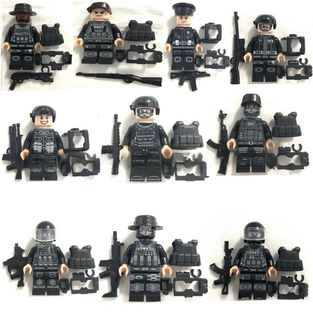 Militär Spezialeinheiten Waffenarsenal Modell Armee SWAT Polizei Soldaten Klassische Minifiguren Spielzeug Weihnachten Geburtstag Neujahr Geschenke für Jungen Kinder No Box von Joom DACH