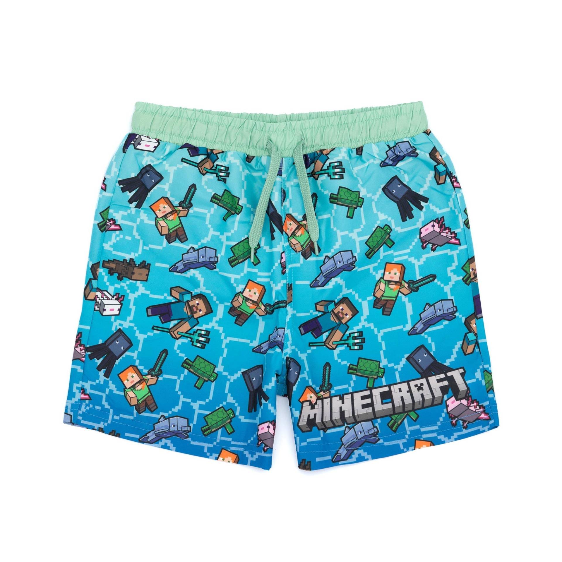 Minecraft Creeper Badeshorts für Jungen 6-7 Years blau von Joom DACH