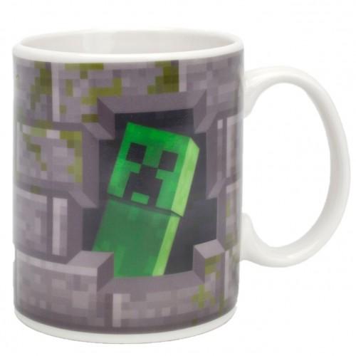 Minecraft Creeper Wärmewechsel-Becher One Size grau/grün von Joom DACH
