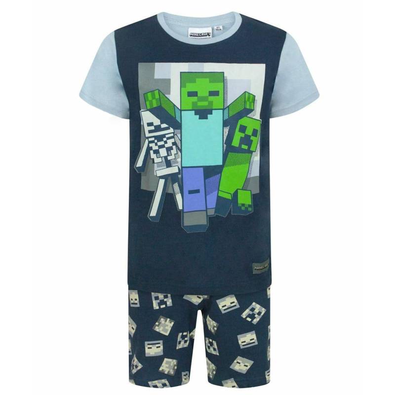 Minecraft Jungen Undead Kurzes Pyjama-Set 8 Years dunkelblau von Joom DACH