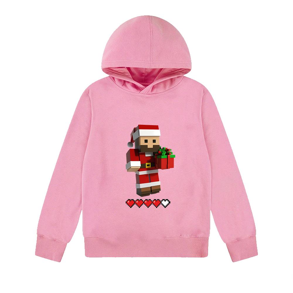 Minecraft Weihnachten Weihnachtsmann Kapuzenpullover Alter 4-14 Pullover Sweatshirt für Kinder Jungen Mädchen Weihnachtsgeschenk Kostüm Cartoon-Druck Neujahrsgeschenk 150 von Joom DACH