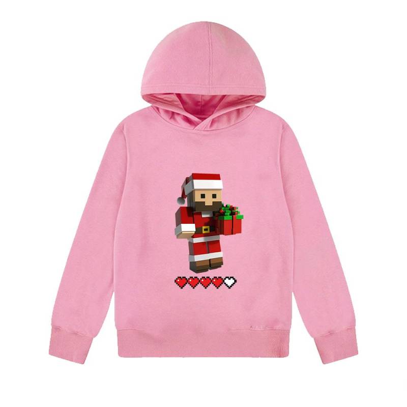 Minecraft Weihnachten Weihnachtsmann Kapuzenpullover Alter 4-14 Pullover Sweatshirt für Kinder Jungen Mädchen Weihnachtsgeschenk Kostüm Cartoon-Druck Neujahrsgeschenk 150 von Joom DACH