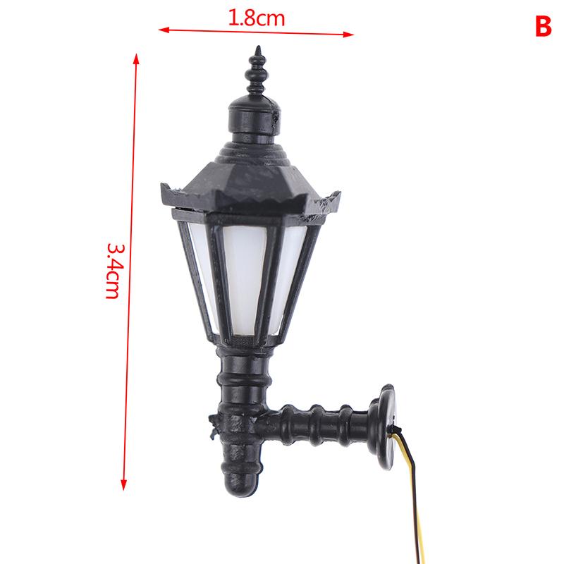 Mini-Architektur-Innenhof-Wandleuchte, Lichtmodell, schwarze Außenleuchte, Puppenhaus B von Joom DACH