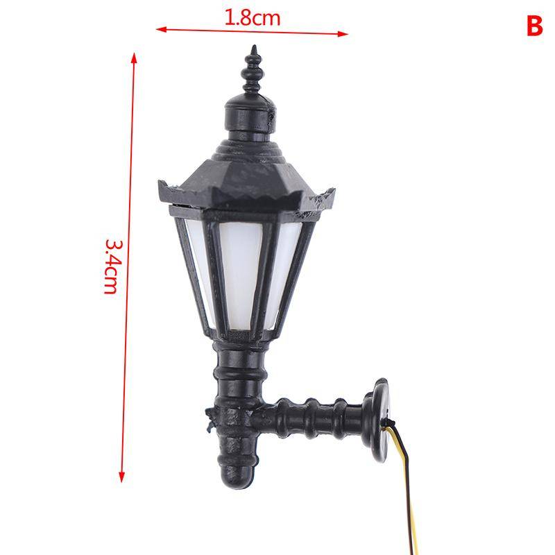 Mini-Architektur-Innenhof-Wandleuchte, Lichtmodell, schwarze Außenleuchte, Puppenhaus B von Joom DACH