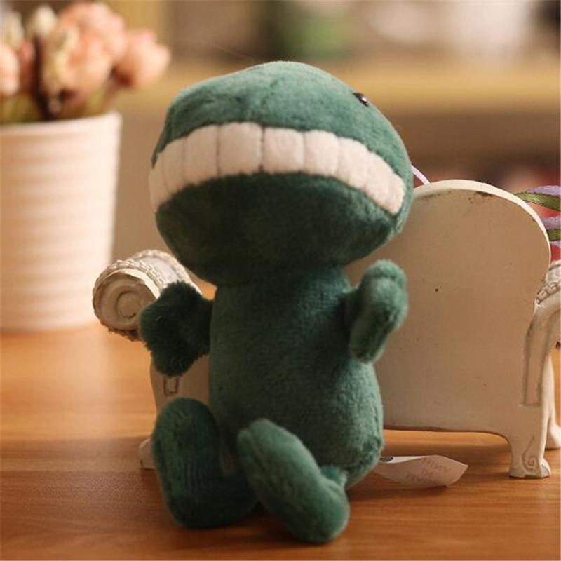 Mini Big Tooth Dinosaurier Plüsch Spielzeug Kleiner Anhänger Niedliche Dinosaurier Stofftier Paar Geschenk 12CM 12CM dunkelgrüne von Joom DACH