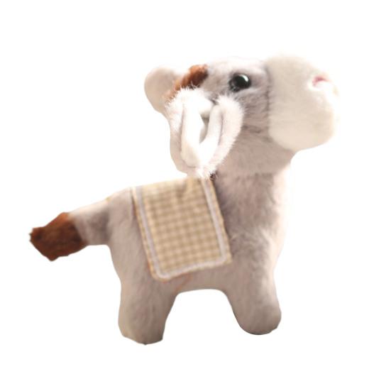 Mini-Cartoon-Esel-Plüsch-Anhänger, PP-Baumwolle, Stofftier, Puppe, Plüschtier, weich, niedlich, Esel-Puppe, Plüschtier, hängende Verzierung, Plüsch-Schlüsselanhänger, Rucksack grau von Joom DACH